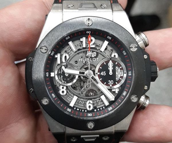 雲林流當品拍賣 原裝 HUBLOT 宇舶 BIG BANG 大爆炸 自動 男錶 9成5新 喜歡價可議 UJ029